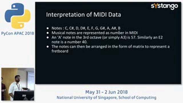 Learn Guitar Via Python Programming - Systango at PyCon APAC 2018 смотреть онлайн