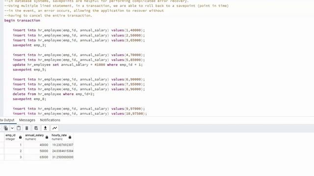 How to implement Transactions (COMMIT, ROLLBACK, SavePoint) in PostgreSQL. смотреть онлайн
