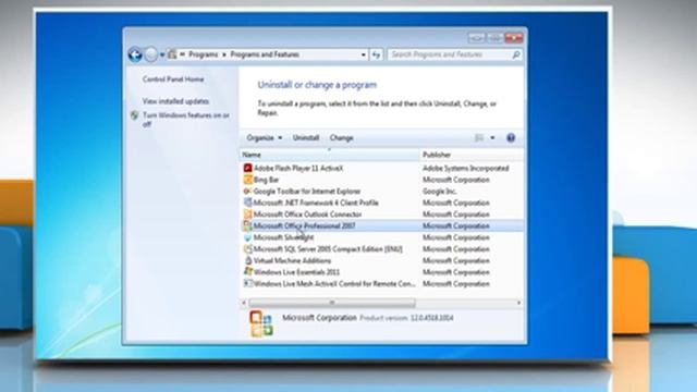 How to uninstall Microsoft® Office 2007 from Windows® 7 смотреть онлайн