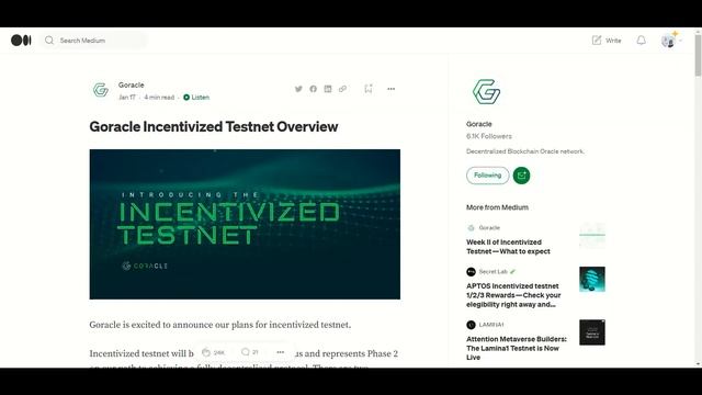 Goracle - Обзор проекта и Incentive activity смотреть онлайн