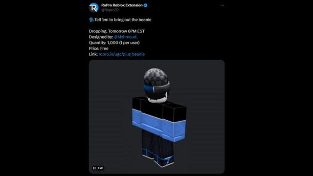 [FREE UGC LIMITED] HOW TO GET RoPro Plus Beanie IN ROBLOX. [2.5K STOCK] [FREE ITEM] смотреть онлайн