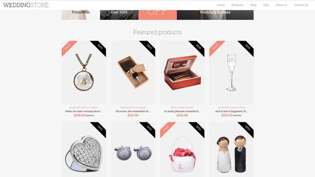 Wedding Store Shopify Theme by RockThemes Website Template - 52765 смотреть онлайн
