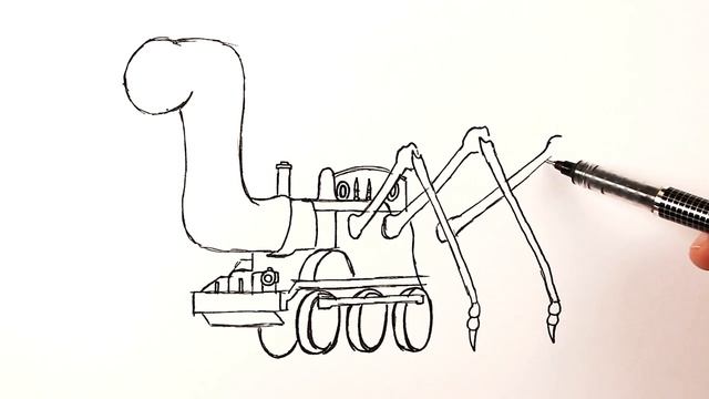 Как нарисовать Паровозик Томас Паук.EXE смотреть онлайн