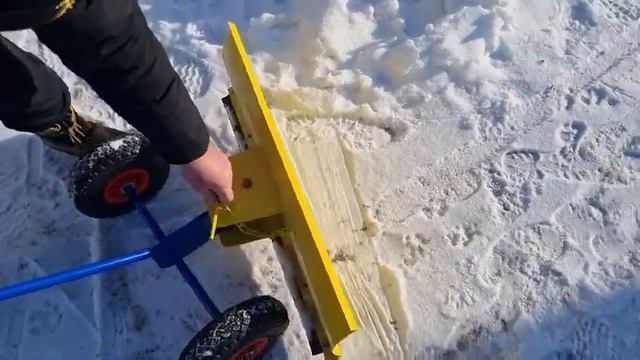 Лопата для уборки снега на колесах, лопата для снега, снегоочиститель, снегоуборочный отвал смотреть онлайн