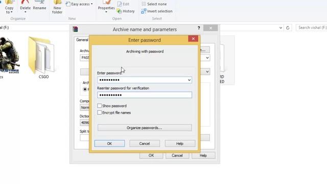 Create password on files & folder using WINRAR смотреть онлайн