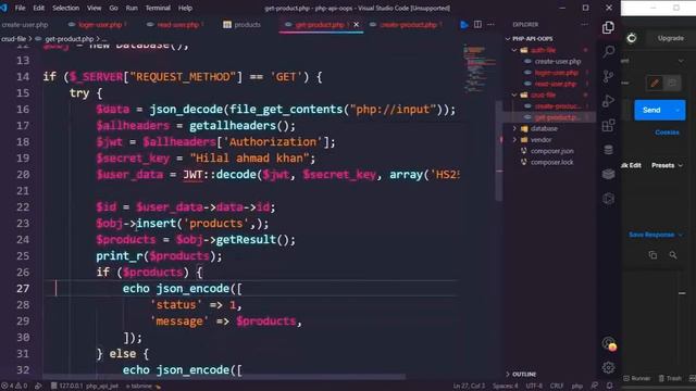 #7 PHP api with jwt || Get Product api || php api with jsonwebtoken смотреть онлайн