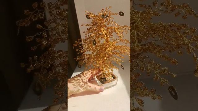 денежное дерево из бисера