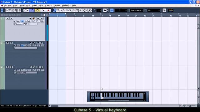Cubase 5 - Виртуальная клавиатура смотреть онлайн
