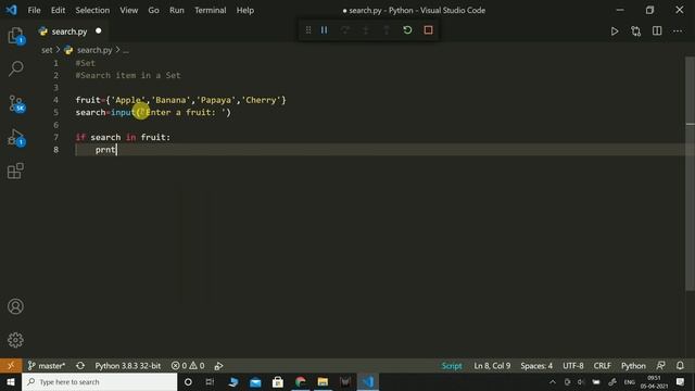Set - Search items | Python | Coding смотреть онлайн