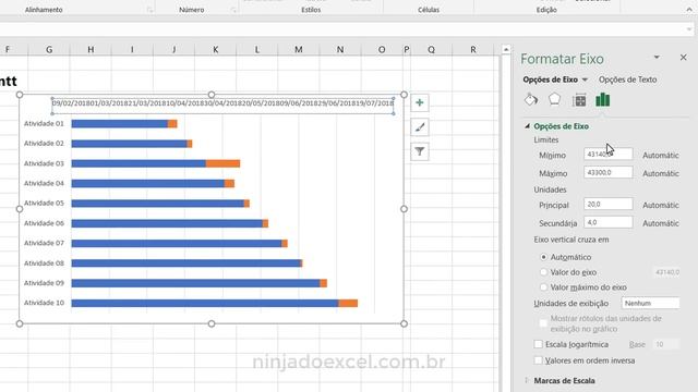 Como fazer Gráfico de Gantt no Excel para controlar o Cronograma do seu Projeto смотреть онлайн