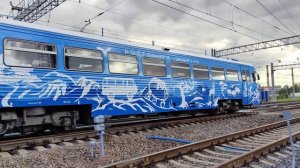 Рельсовый автобус РА1-0025 «Воттоваара экспресс», ст. Дача Долгорукова, г.СПб, 09.09.2022г.(4K UHD)