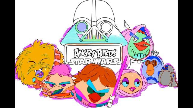 Talking Angry Birds - Star Wars, Coloring for Kids ( mix ) смотреть онлайн