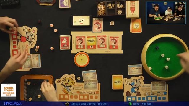 Играем в настольную игру Cuphead: Fast Rolling Dice Game смотреть онлайн
