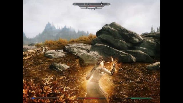 SKYRIM - First Dragon Battle (Mirmulnir) - Legendary Difficulty смотреть онлайн