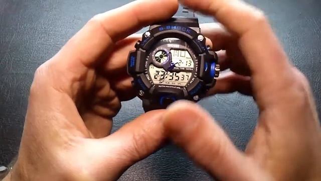 090.Армейские часы с "двумя жизнями" - Skmei 1029 Double Movt Army LED Watch смотреть онлайн