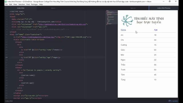 Hướng dẫn lọc và sắp xếp trên Vue JS смотреть онлайн