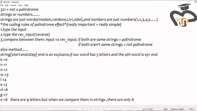 How to make a palindrome program in python,with simple explanation смотреть онлайн