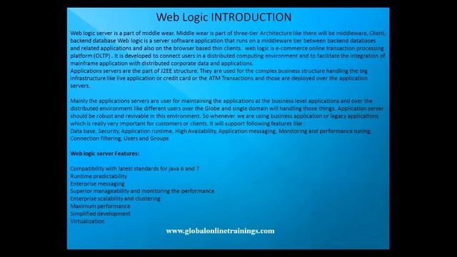 weblogic training video | Oracle weblogic online administration 12c demo смотреть онлайн