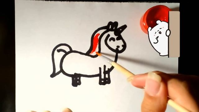 Drawing a horse for children/Bolalar uchun otni chizish/Рисование коня для детей смотреть онлайн