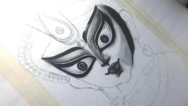 MAA Durga drawing full--Time lapse video #thdrawingart #maadurga смотреть онлайн