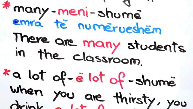 SI TË PËRDORIM "MUCH, MANY, A LOT OF, A FEW, A LITTLE". смотреть онлайн