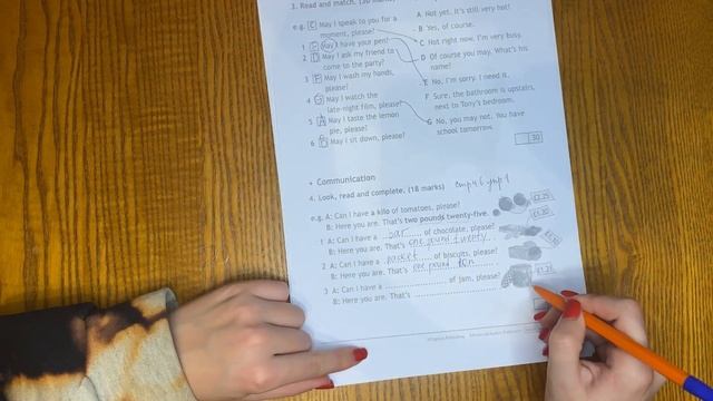 Spotligt 4 класс. Решаем тесты, готовимся к контрольной работе! Тест 3A/3B