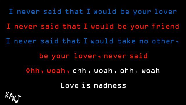Halsey, Thirty Seconds To Mars - Love Is Madness Karaoke Lyrics Cover Instrumental Original Key Dm смотреть онлайн