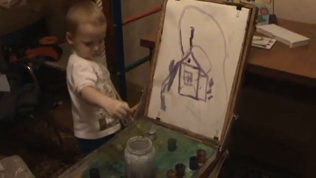 Дима рисует дом для трёх поросят. смотреть онлайн