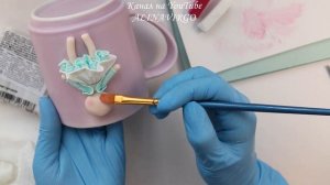 Мастер-класс: Часть 1. Декор кружки из полимерной глины FIMO/Девочка на кружке/polymer clay tutoria