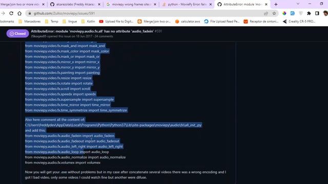 fix moviepy problem with pyinstaller смотреть онлайн