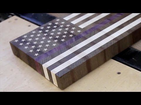 Thin blue line end grain cutting board смотреть онлайн