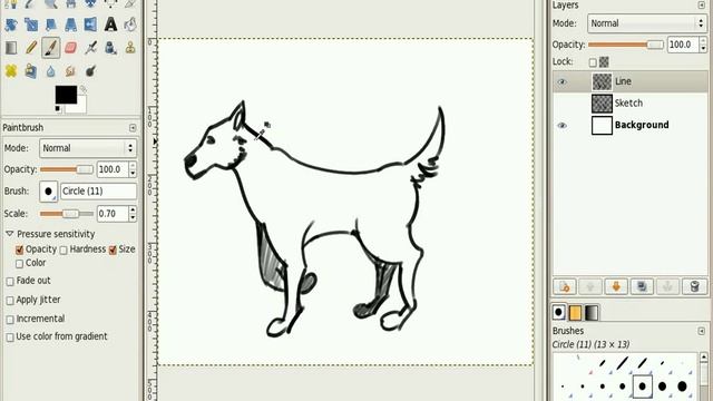 Drawing A Dog in GIMP смотреть онлайн