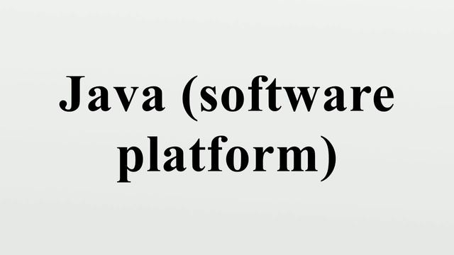 Java (software platform) смотреть онлайн