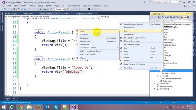 Building ASP.NET MVC Template from HTML Template смотреть онлайн