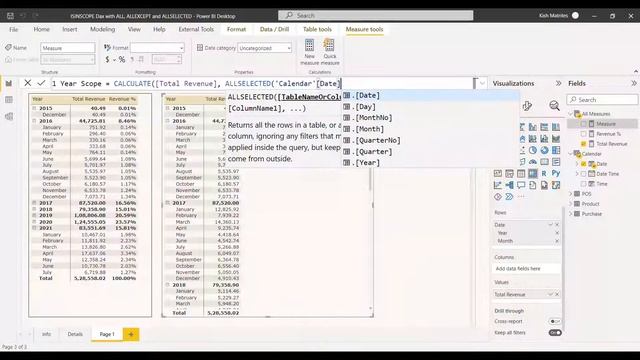ISINSCOPE in Power BI | DAX | using ALL | ALLEXCEPT | ALLSELECTED смотреть онлайн