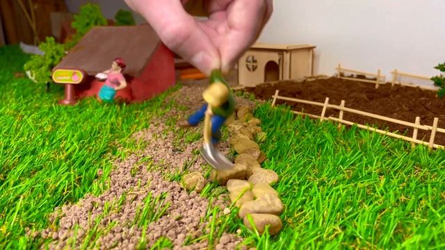 Мультики про Ферму Часть 10 | Делаем Дорогу | Игрушечная Ферма Своими Руками | Игрушки Ферма смотреть онлайн