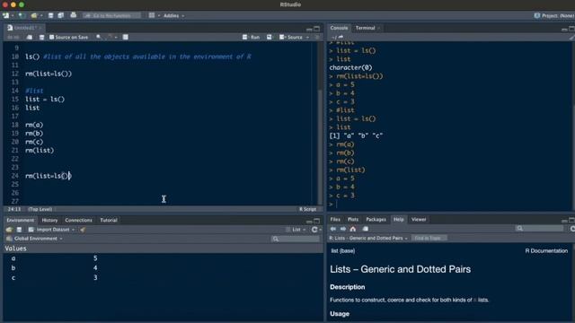 rm(list = ls()) command in R | What is the reason behind using it? | R Studio смотреть онлайн