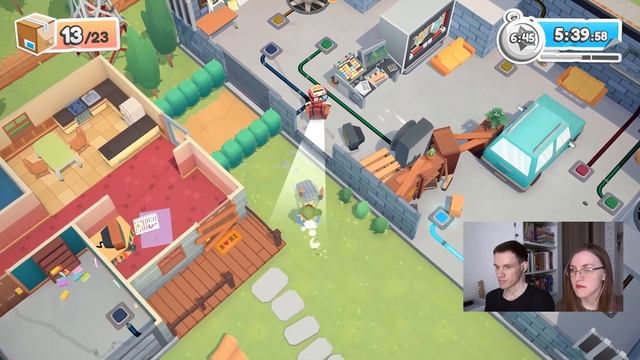 Moving Out #6 - MOVING ON A FLYING AIRPLANE (2 Player Co-op Gameplay) смотреть онлайн