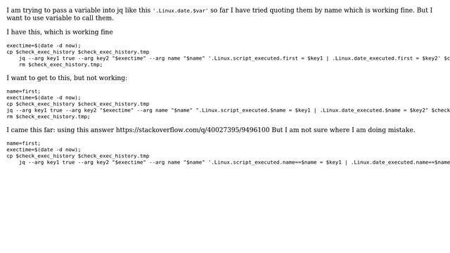 Unix & Linux: Passing variable to jq to edit a json file смотреть онлайн
