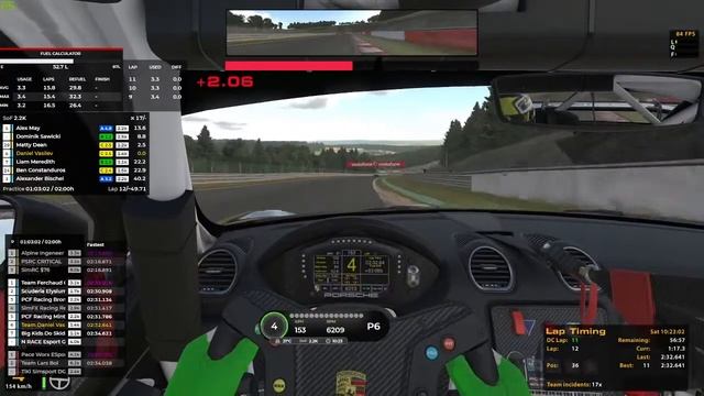 IRacing Spa Francorchamps 12h Endurance Test Stream