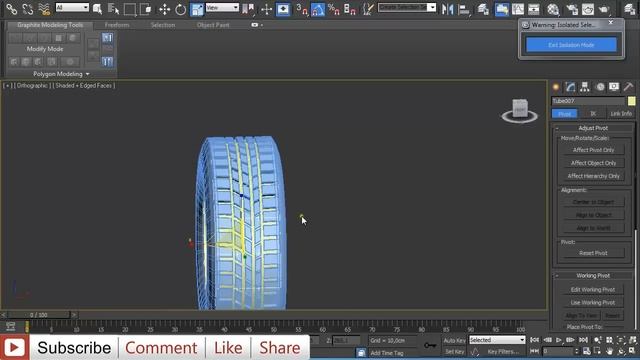 3Ds Max tutorial: Modeling tires and baking normal map for low-poly version смотреть онлайн