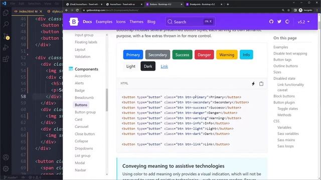 New Button in Bootstrap 5.2 смотреть онлайн