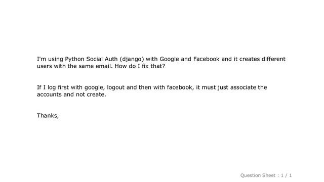Django : How to have unique emails with python social auth смотреть онлайн