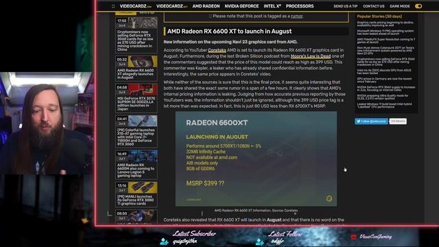 Les Niouzasses : Nvidia RTX SuPeR - Le prix (possiblement horrible) des 6600XT, et d'autres trucs смотреть онлайн
