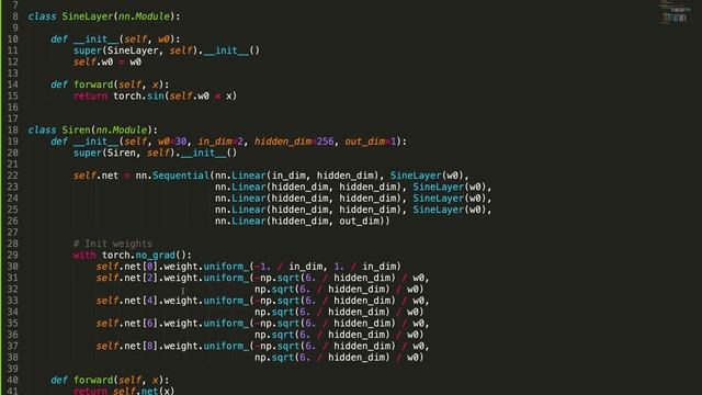 Implicit Neural Representations with Periodic Activation Functions | Siren in 100 lines of PyTorch смотреть онлайн