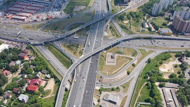 МКАД Ярославское шоссе с высоты смотреть онлайн