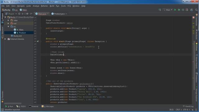 JavaFX Java GUI Tutorial - 18 - Simple TableView смотреть онлайн