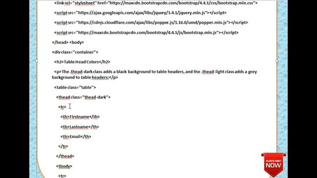 Bootstrap table structure | bootstrap table program | table row, table column, table data (Hindi) смотреть онлайн