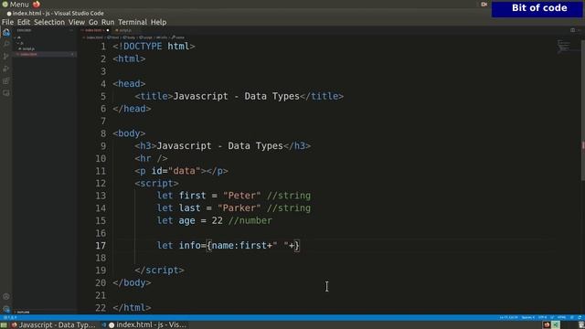 Data Types In Javascript - Javascript Tutorial #3 By Bit Of Code смотреть онлайн