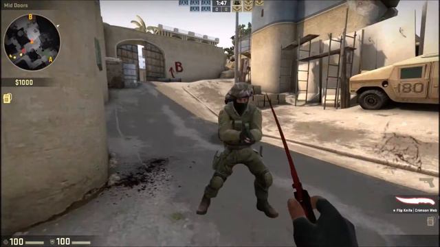 CS GO - Flip knife Crimson web смотреть онлайн